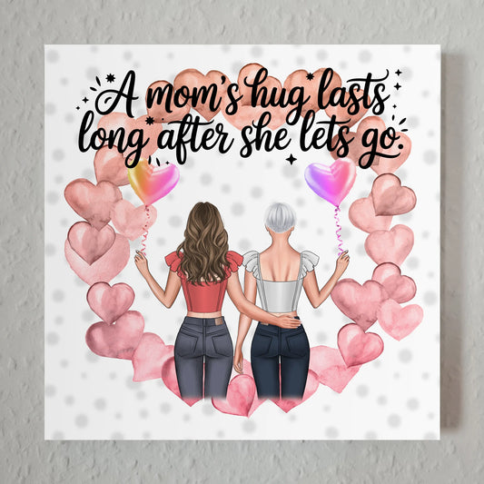 Mama Plakat Fotoboard Personalisiert mit 2 Clipart Frauen, Namen & Wunschtext