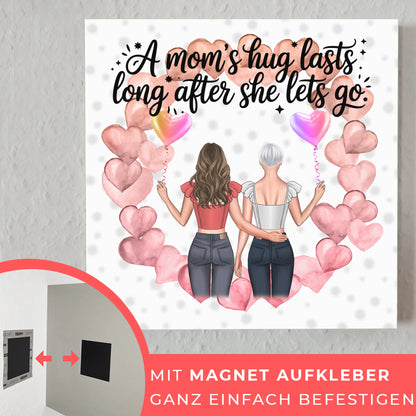 Mama Plakat Fotoboard Personalisiert mit 2 Clipart Frauen, Namen & Wunschtext