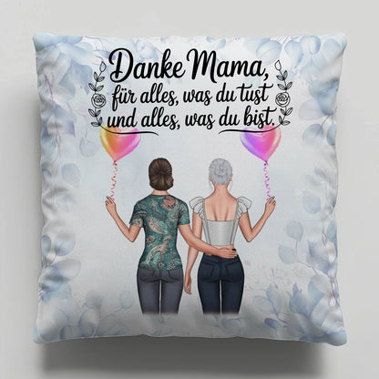 Foto Kissen Mit Namen Mama Danke Mama für alles Mit 2 Clipart Frauen & Wunschtext