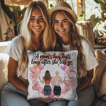 Kissen Mit Namen Mama A moms hug mit 2 Clipart Frauen, Namen & Wunschtext personalisierbar