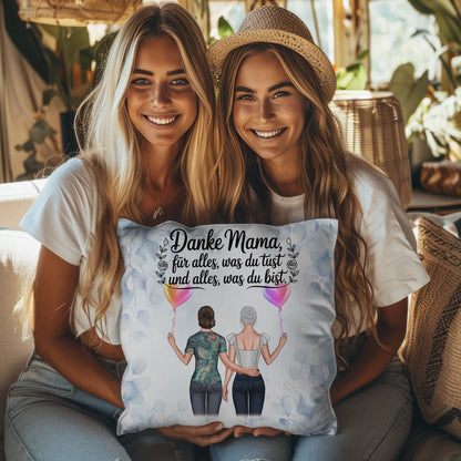 Foto Kissen Mit Namen Mama Danke Mama für alles Mit 2 Clipart Frauen & Wunschtext