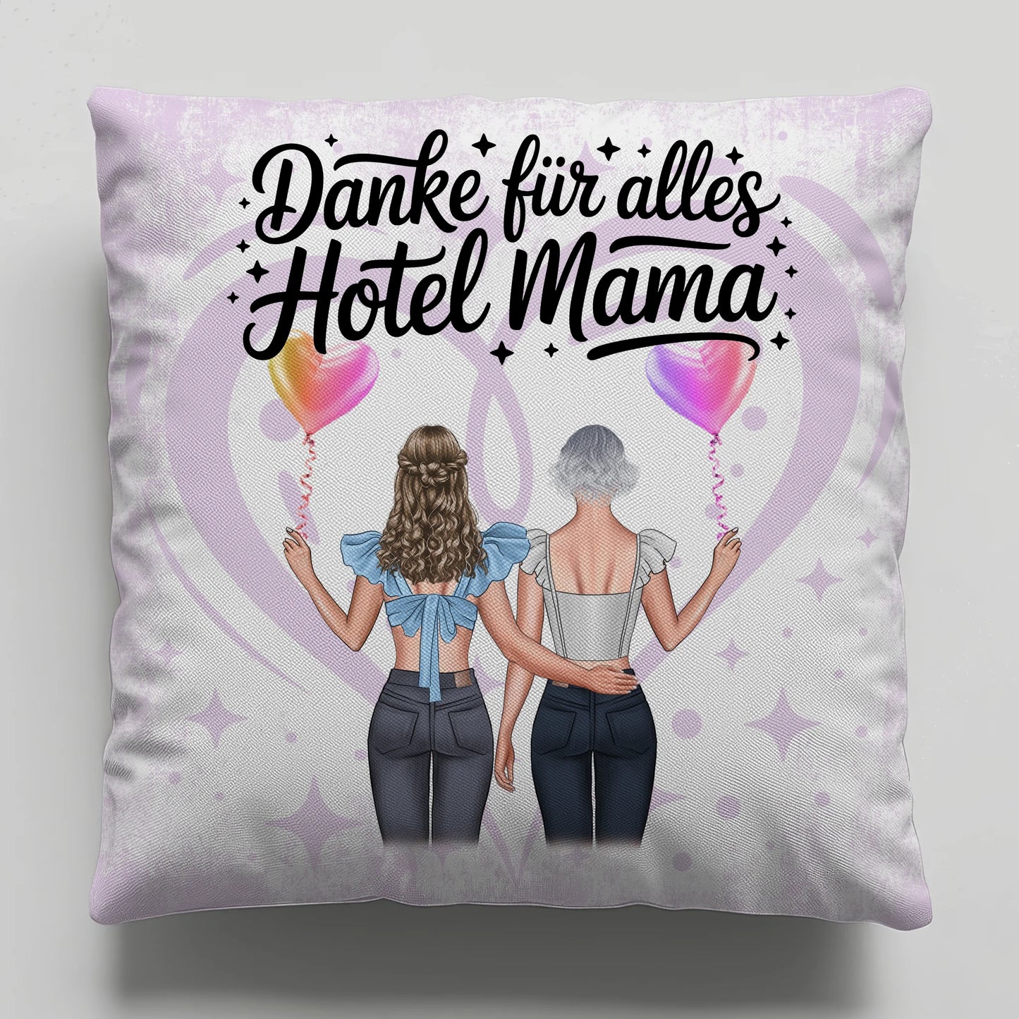 Personalisiertes Kissen Für Mama Danke für alles Hotel Mama mit Namen & Spruch