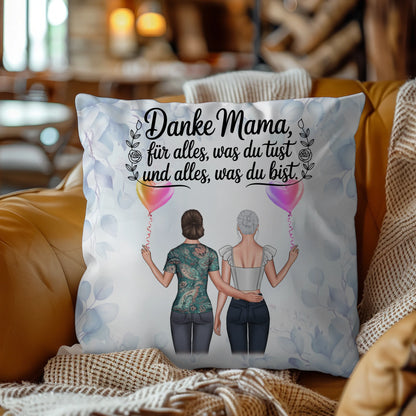 Foto Kissen Mit Namen Mama Danke Mama für alles Mit 2 Clipart Frauen & Wunschtext
