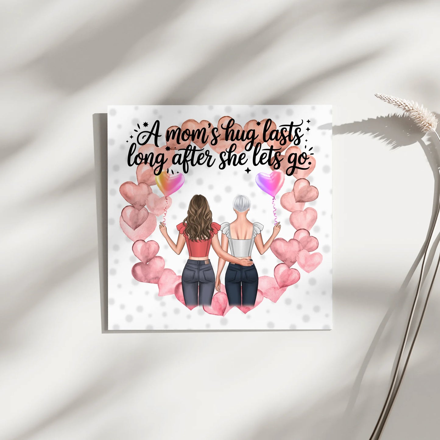 Mama Plakat Fotoboard Personalisiert mit 2 Clipart Frauen, Namen & Wunschtext