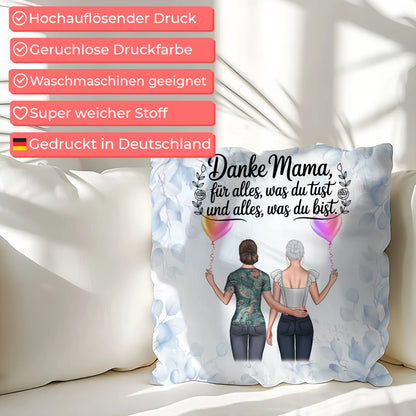 Foto Kissen Mit Namen Mama Danke Mama für alles Mit 2 Clipart Frauen & Wunschtext