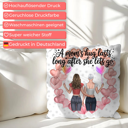 Kissen Mit Namen Mama A moms hug mit 2 Clipart Frauen, Namen & Wunschtext personalisierbar
