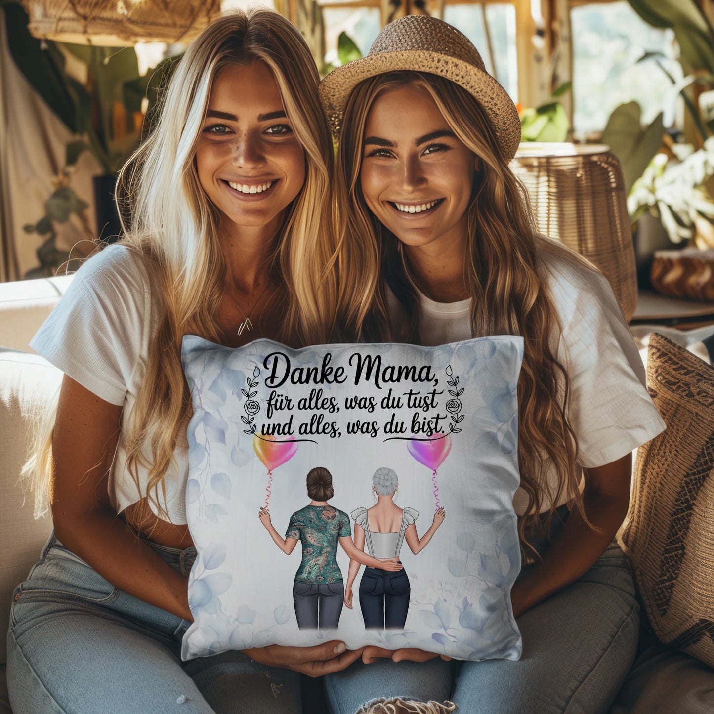 Foto Kissen Mit Namen Mama Danke Mama für alles Mit 2 Clipart Frauen & Wunschtext