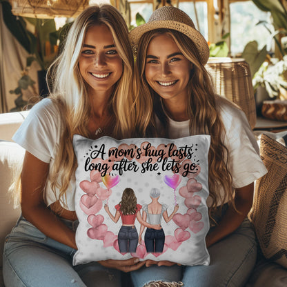 Kissen Mit Namen Mama A moms hug mit 2 Clipart Frauen, Namen & Wunschtext personalisierbar