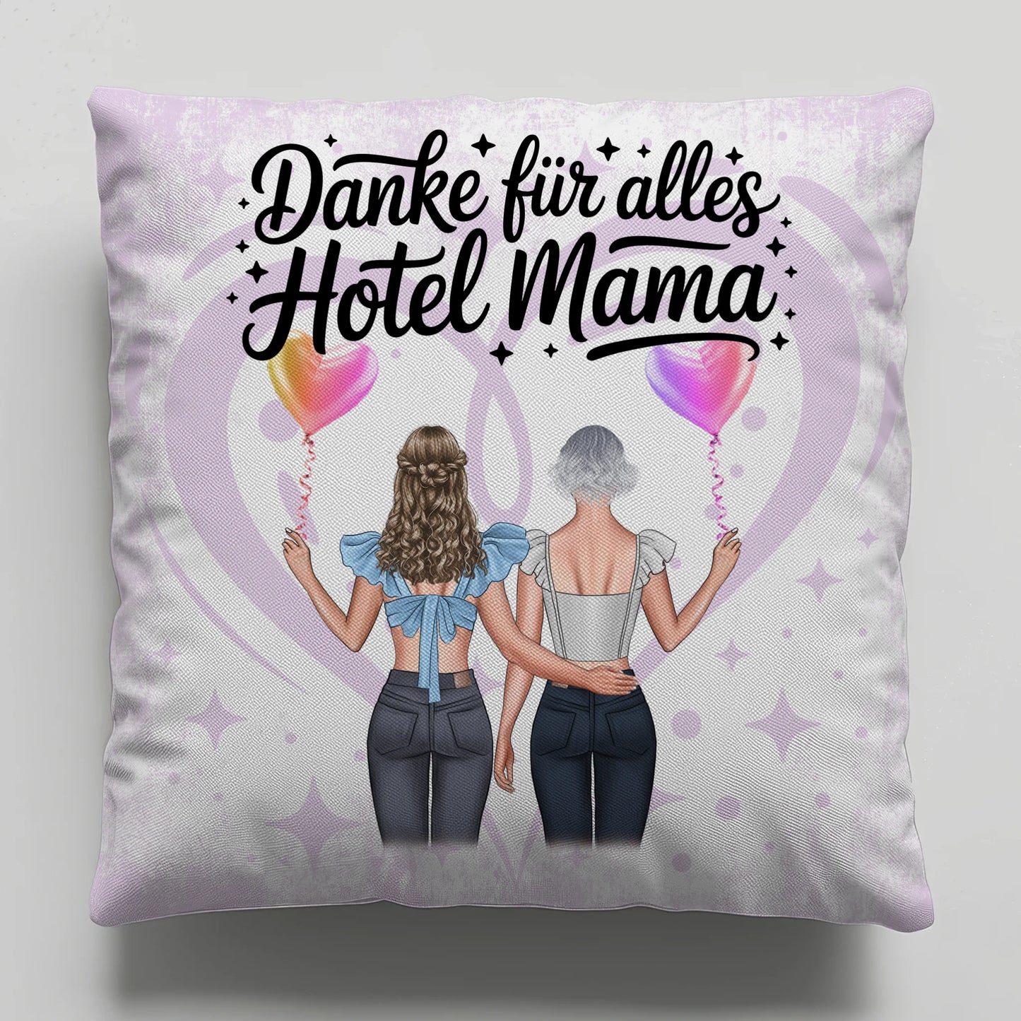 Personalisiertes Kissen Für Mama Danke für alles Hotel Mama mit Namen & Spruch