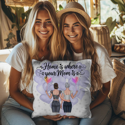 Mama Kissen personalisierbar mit 2 Frauen, Namen & Wunschtext