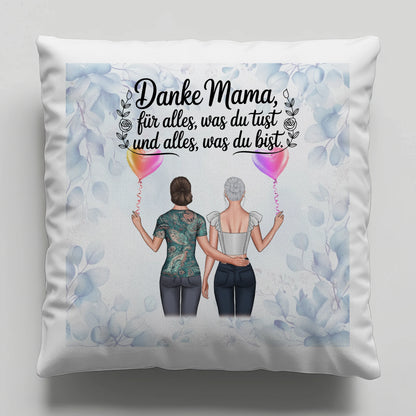 Foto Kissen Mit Namen Mama Danke Mama für alles Mit 2 Clipart Frauen & Wunschtext