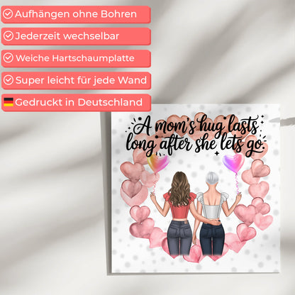 Mama Plakat Fotoboard Personalisiert mit 2 Clipart Frauen, Namen & Wunschtext