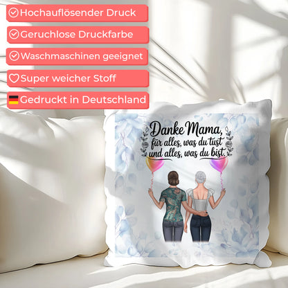 Foto Kissen Mit Namen Mama Danke Mama für alles Mit 2 Clipart Frauen & Wunschtext