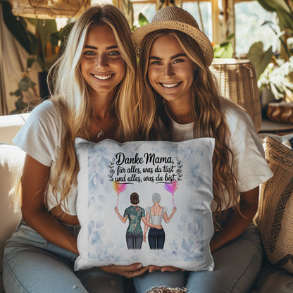 Foto Kissen Mit Namen Mama Danke Mama für alles Mit 2 Clipart Frauen & Wunschtext