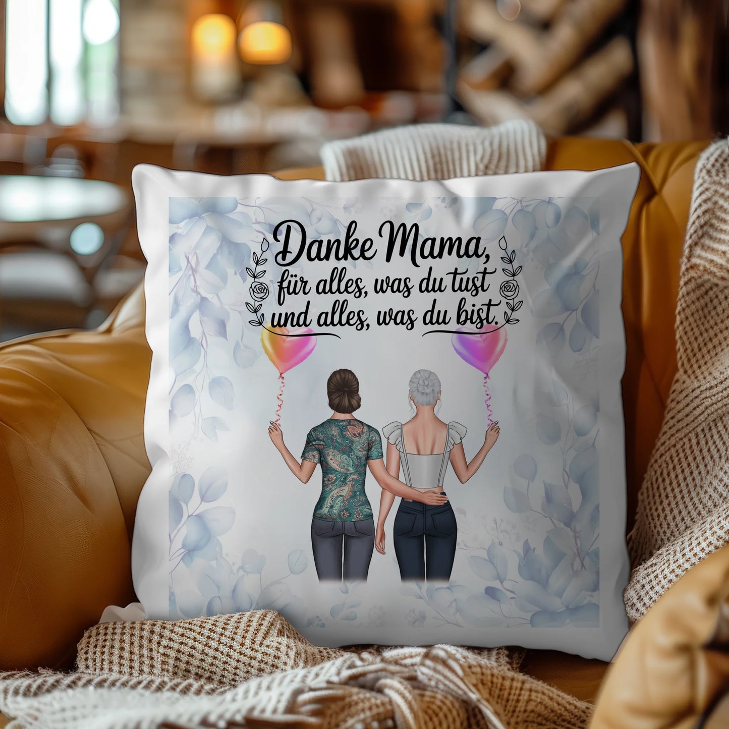 Foto Kissen Mit Namen Mama Danke Mama für alles Mit 2 Clipart Frauen & Wunschtext