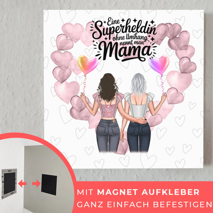 Mama Plakat Fotoboard mit 2 Clipart Frauen, Namen & Wunschtext