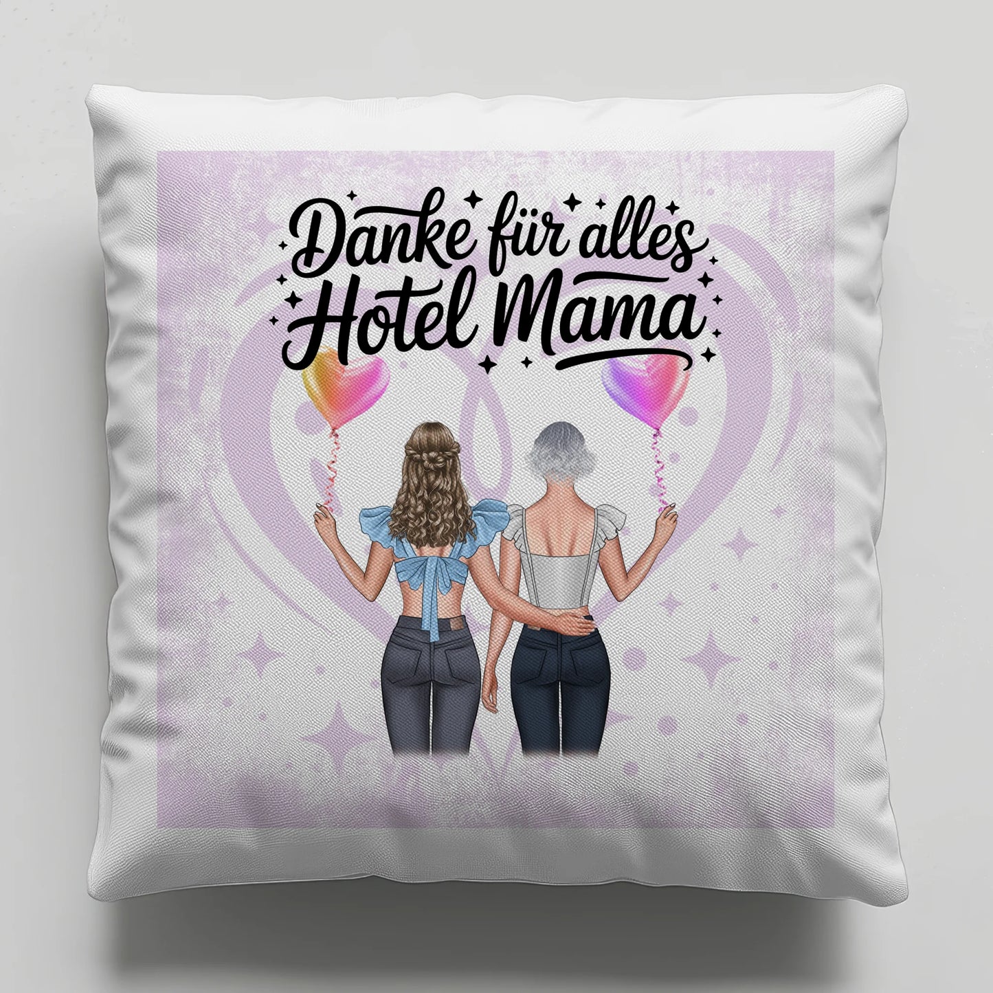 Personalisiertes Kissen Für Mama Danke für alles Hotel Mama mit Namen & Spruch