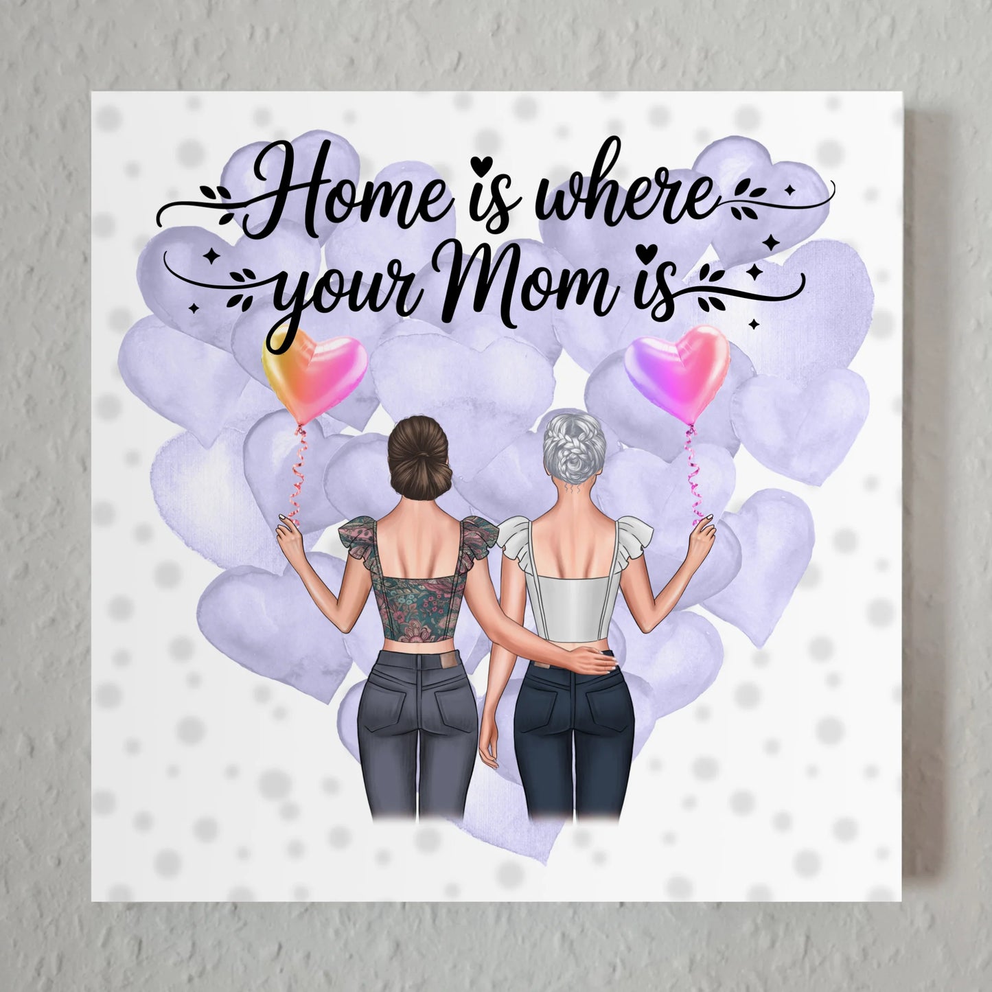Personalisiertes Fotoboard Mama Plakat mit Namen & Wunschtext