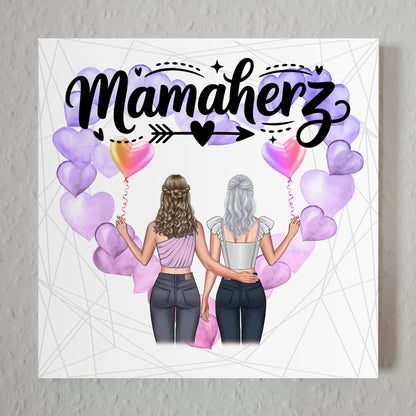 Mama Plakat Fotoboard Personalisierbar mit Namen & Wunschtext