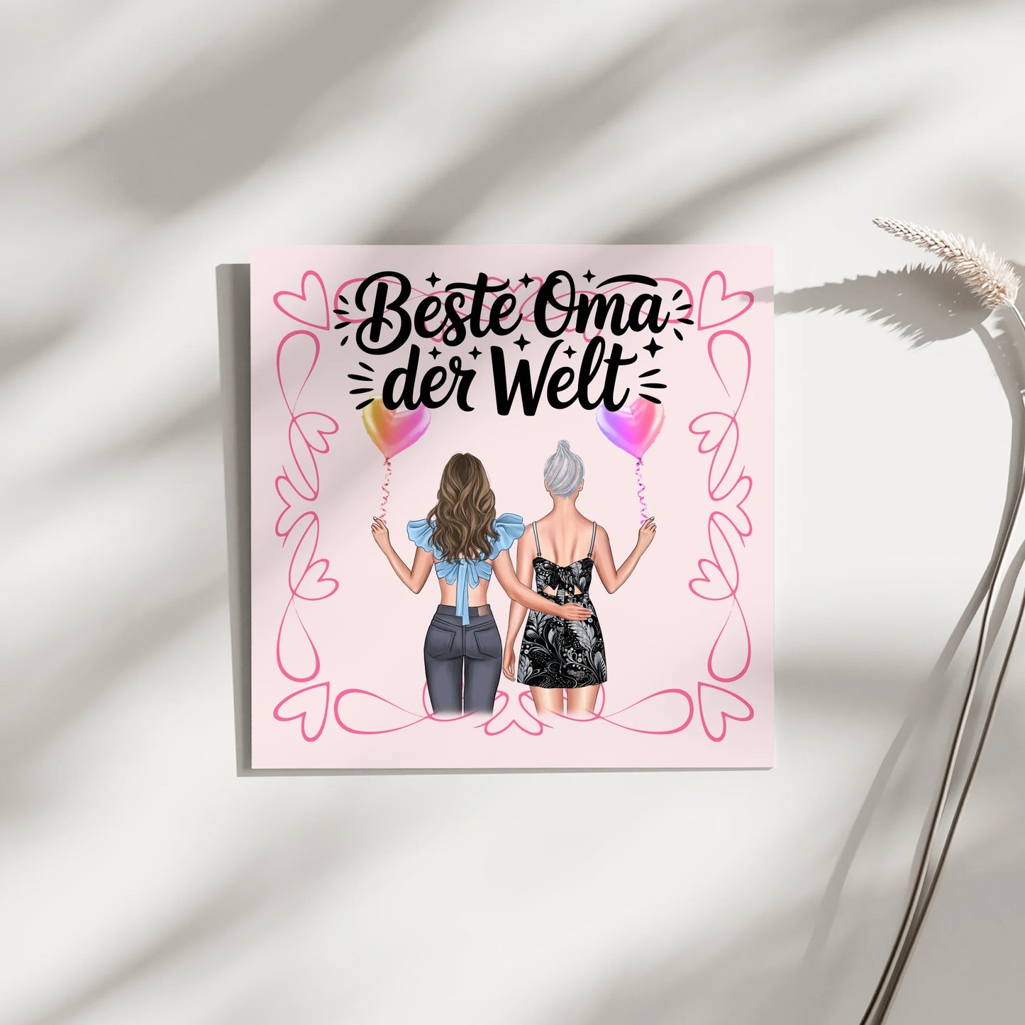 Personalisiertes Oma Plakat Fotoboard Beste Oma mit Namen & Spruch