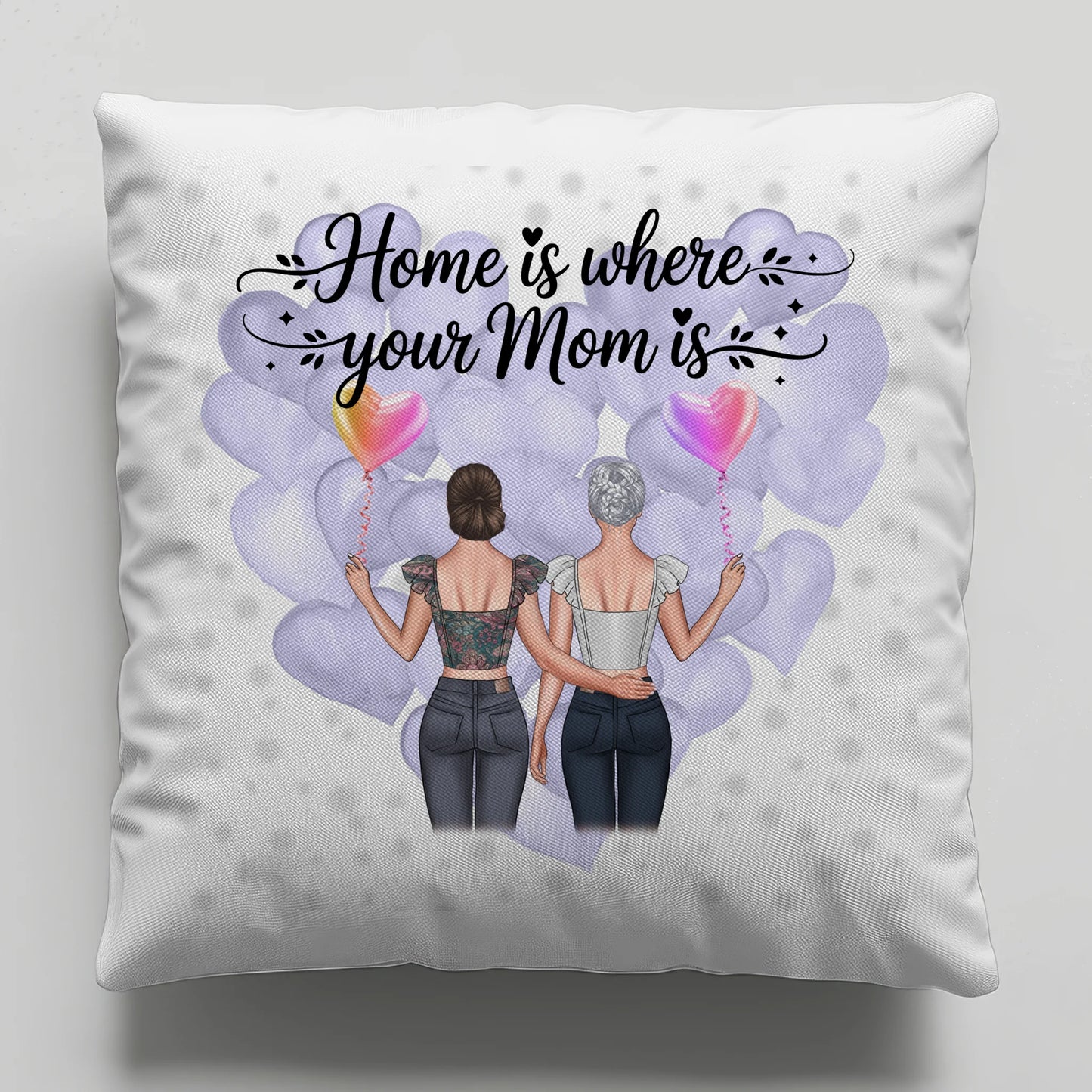 Mama Kissen personalisierbar mit 2 Frauen, Namen & Wunschtext
