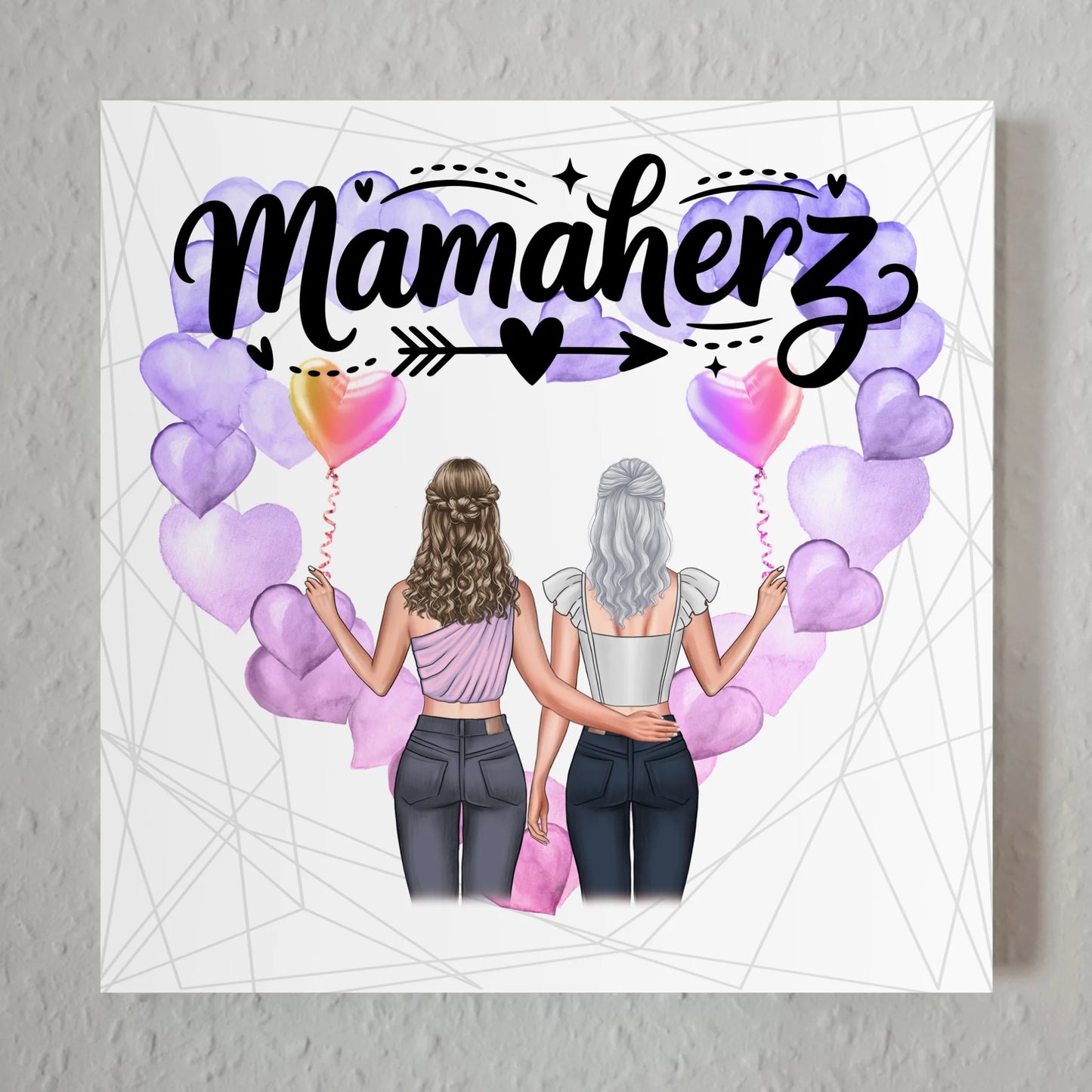 Mama Plakat Fotoboard Personalisierbar mit Namen & Wunschtext