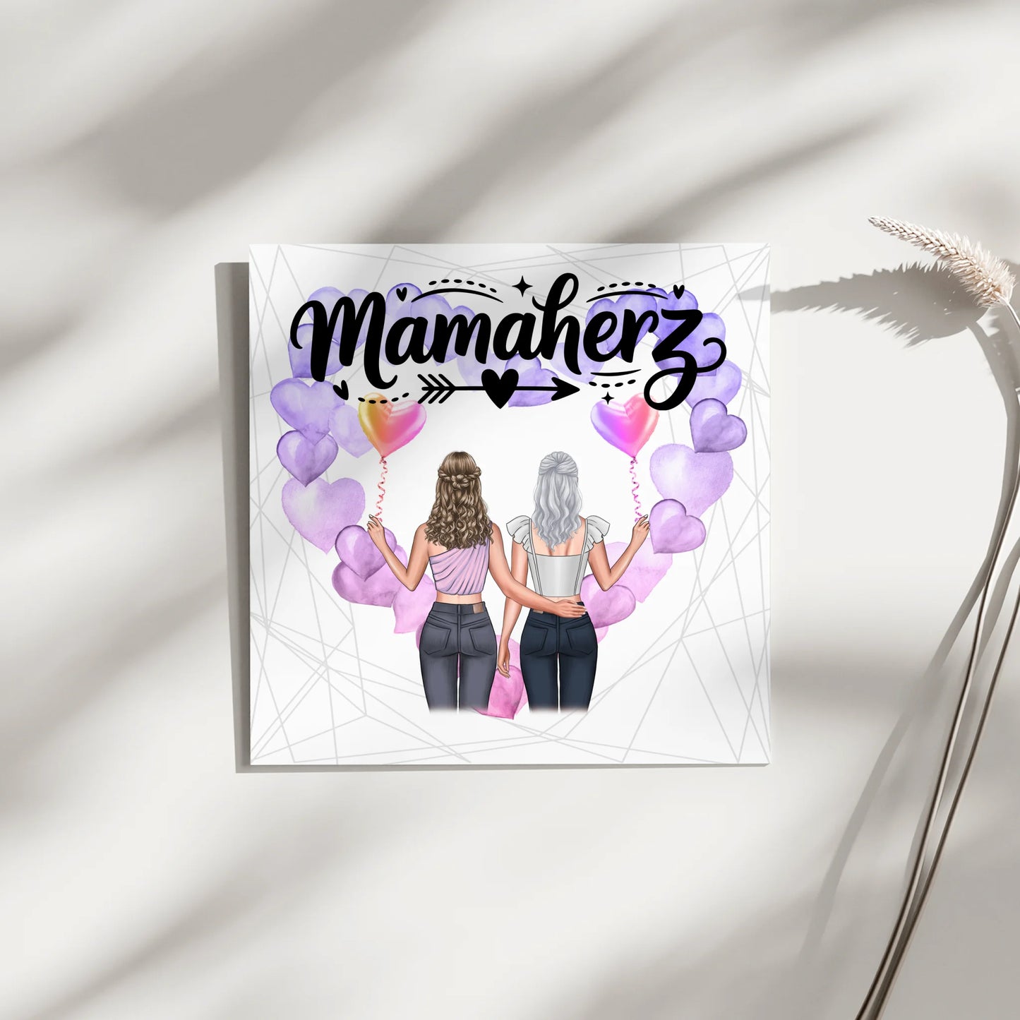 Mama Plakat Fotoboard Personalisierbar mit Namen & Wunschtext