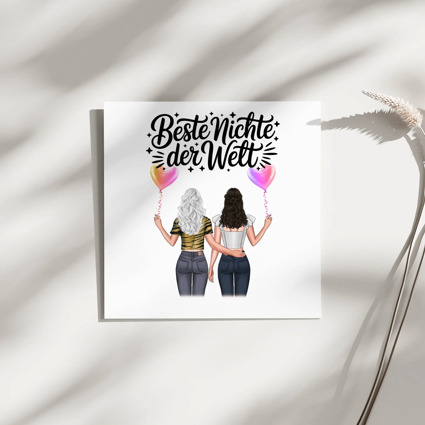 Magnetisches Fotoboard Wandbild Beste Nichte mit Namen & Wunschtext