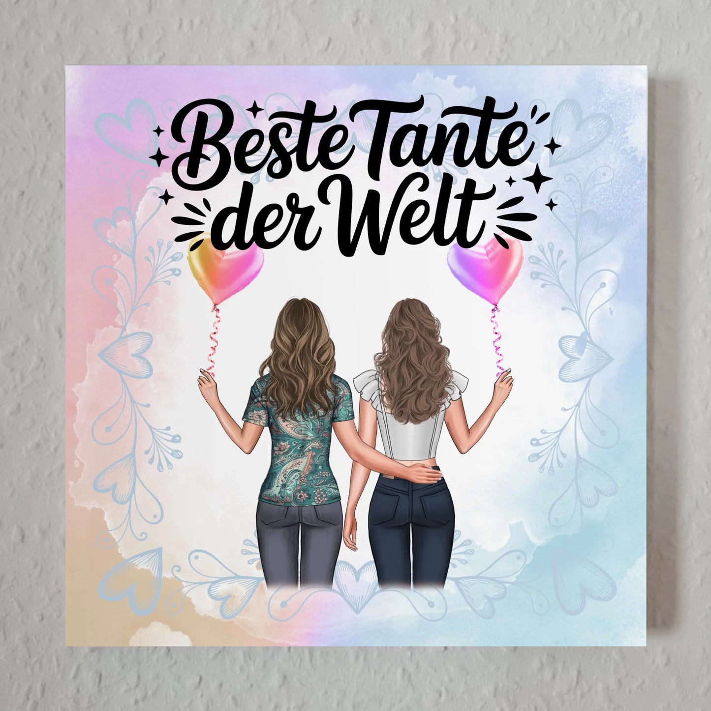 Poster Magnetisch Beste Tante Der Welt mit Wunschtext
