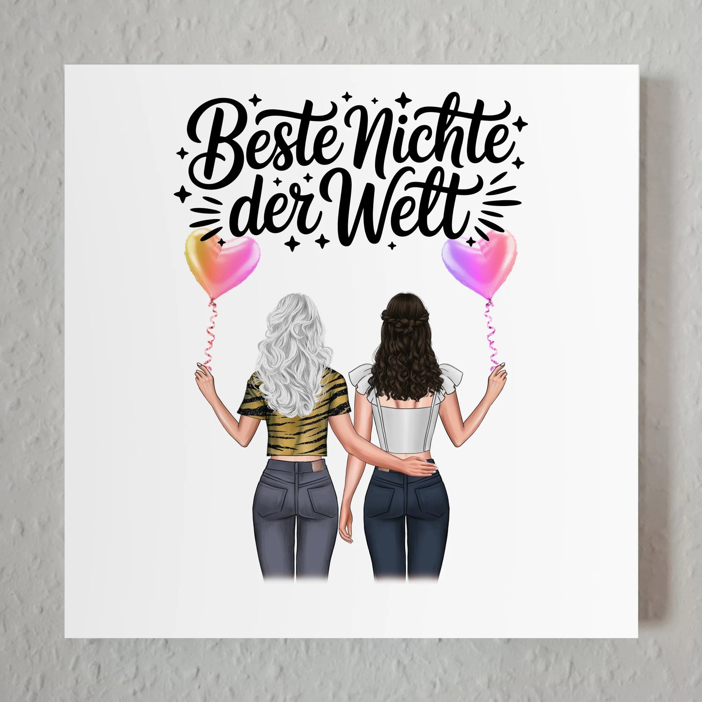 Magnetisches Fotoboard Wandbild Beste Nichte mit Namen & Wunschtext