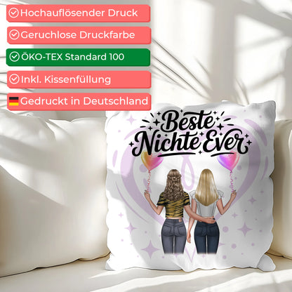 Kissen Mit Namen Nichte Beste Nichte Ever 2 Clipart Frauen Hintergrundbild & Wunschtext