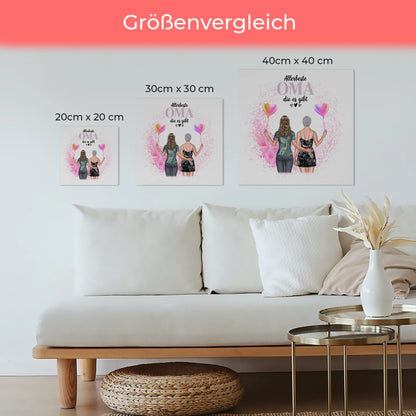 Oma Plakat Fotoboard Personalisierbar Allerbeste Oma mit 2 Clipart Namen & Spruch