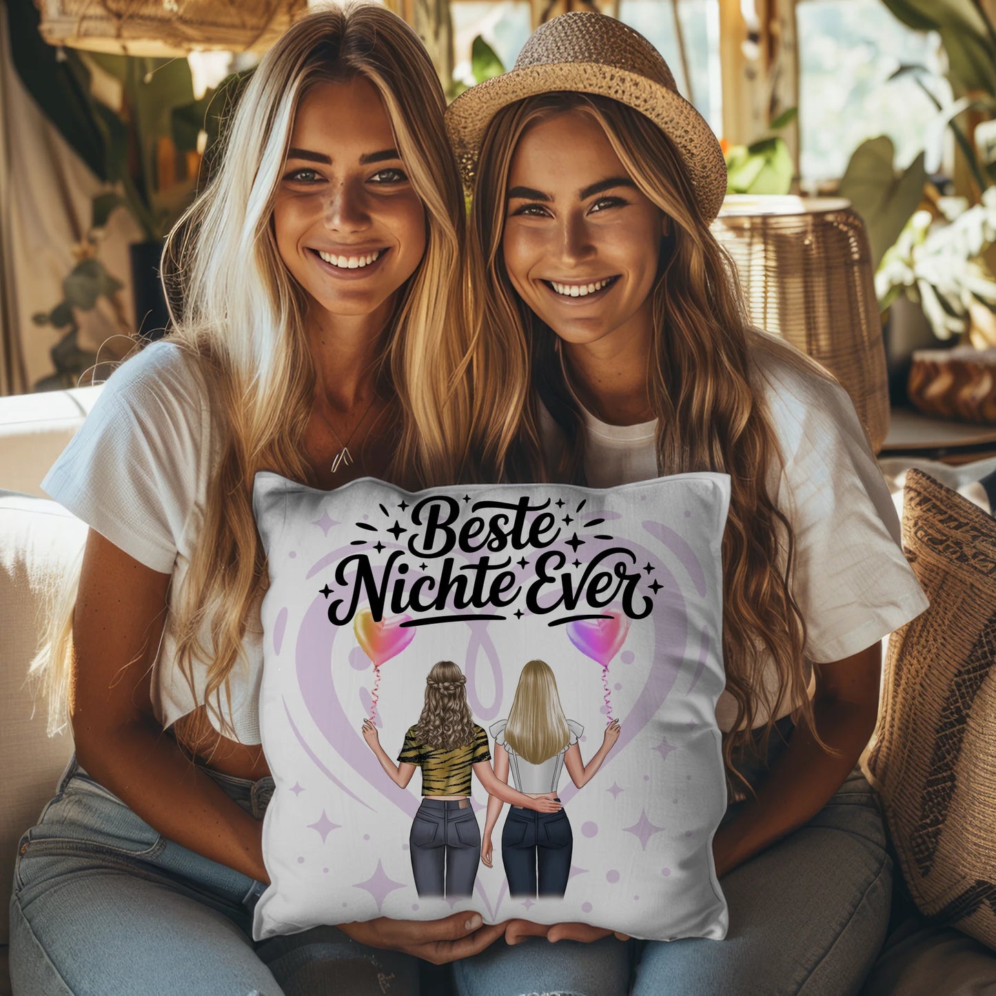 Kissen Mit Namen Nichte Beste Nichte Ever 2 Clipart Frauen Hintergrundbild & Wunschtext