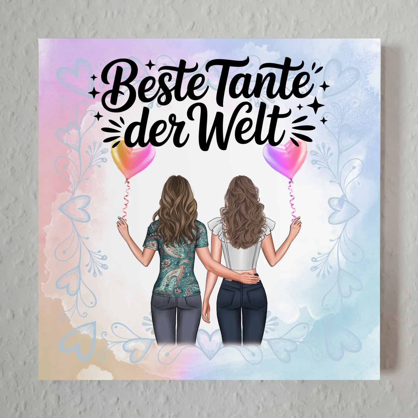 Poster Magnetisch Beste Tante Der Welt mit Wunschtext
