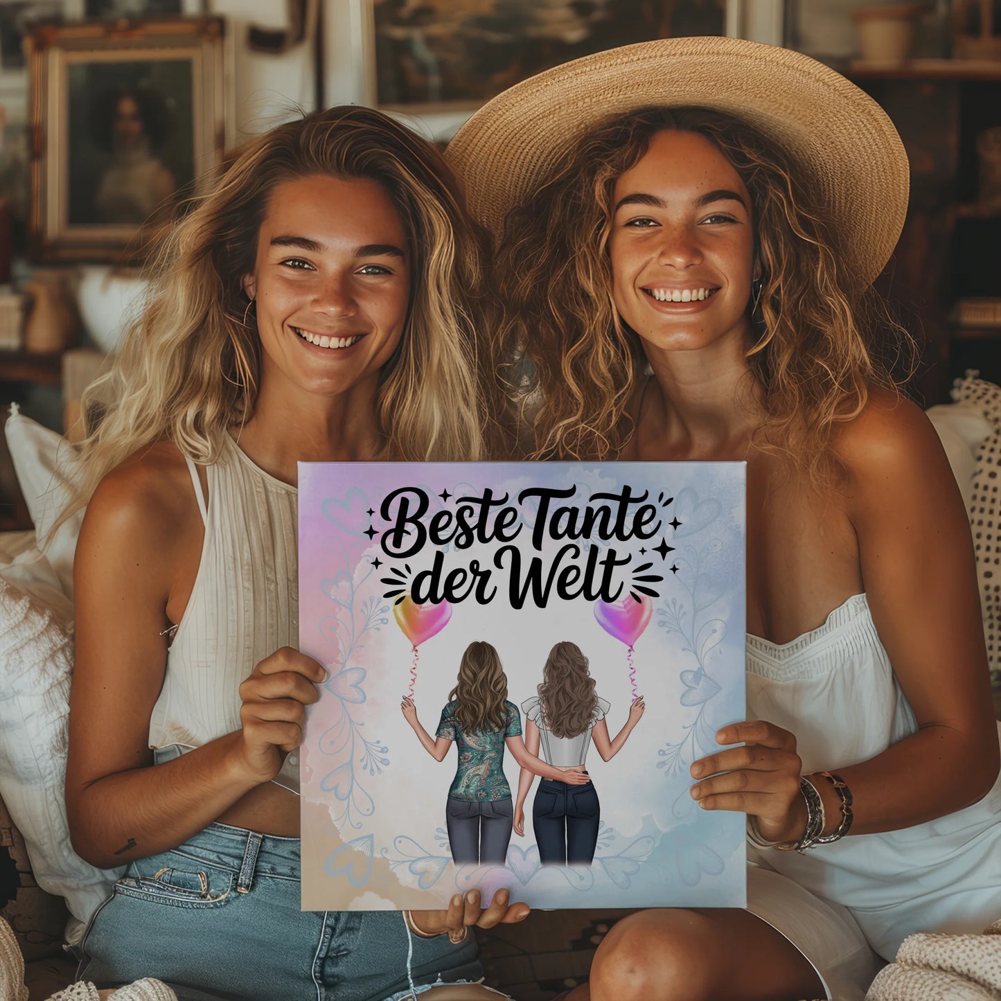 Poster Magnetisch Beste Tante Der Welt mit Wunschtext