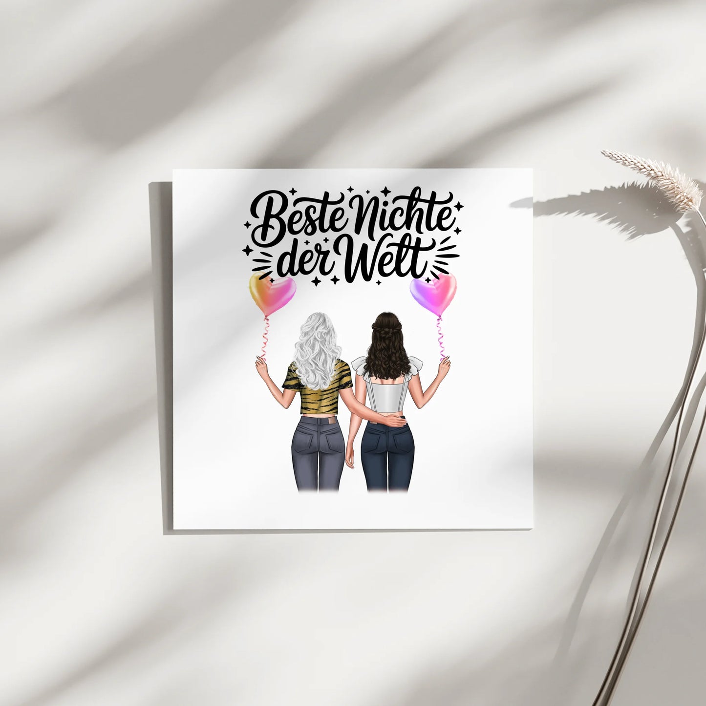 Magnetisches Fotoboard Wandbild Beste Nichte mit Namen & Wunschtext