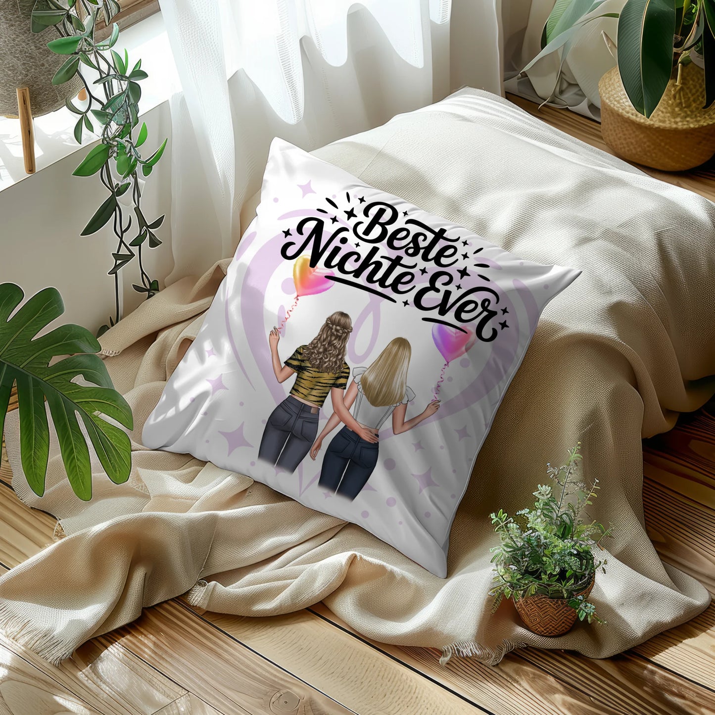 Kissen Mit Namen Nichte Beste Nichte Ever 2 Clipart Frauen Hintergrundbild & Wunschtext