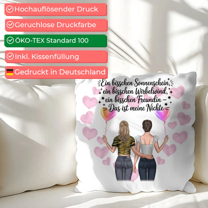 Foto Kissen Mit Namen Nichte Sonnenschein Wirbelwind mit Clipart