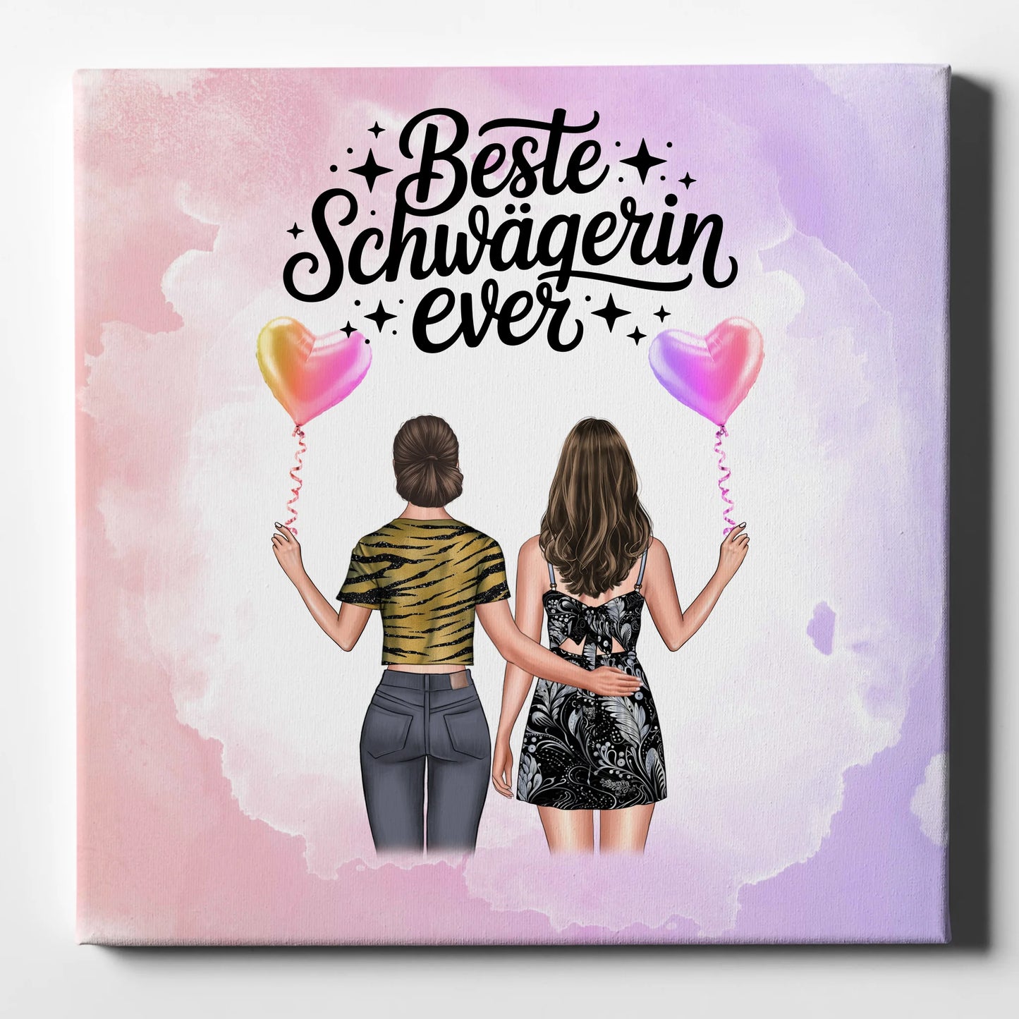 Leinwand Collagen Erstellen Schwägerin: Beste Schwägerin mit 2 Clipart Frauen & Namen