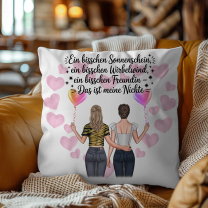 Foto Kissen Mit Namen Nichte Sonnenschein Wirbelwind mit Clipart