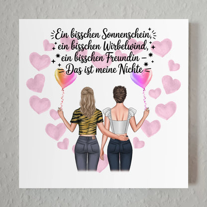 Magnetisches Fotoboard Wandbild Nichte Wirbelwind Namen & Spruch