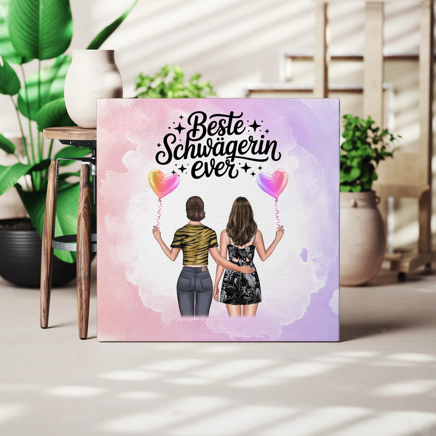 Leinwand Collagen Erstellen Schwägerin: Beste Schwägerin mit 2 Clipart Frauen & Namen