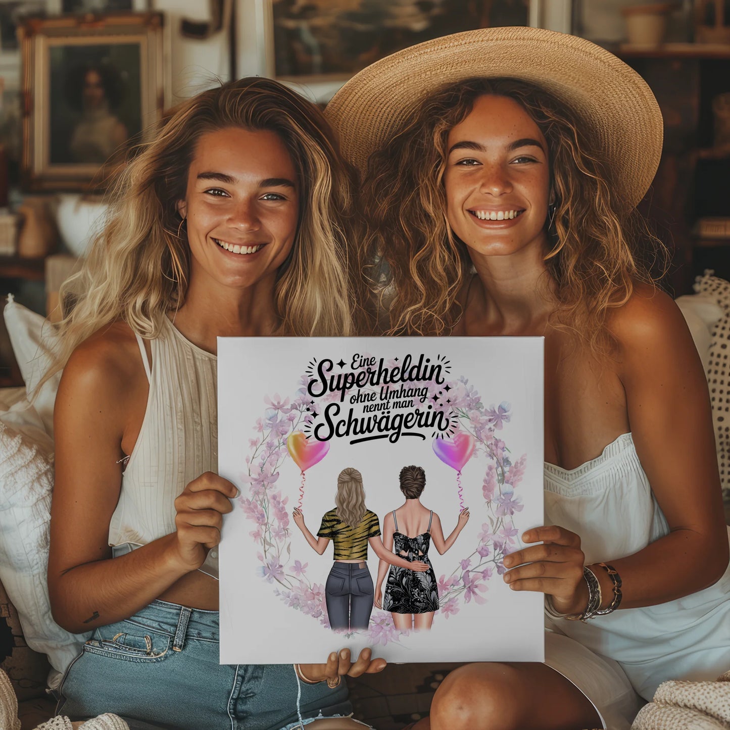 Leinwand Collagen Erstellen Schwägerin 2 Clipart Frauen