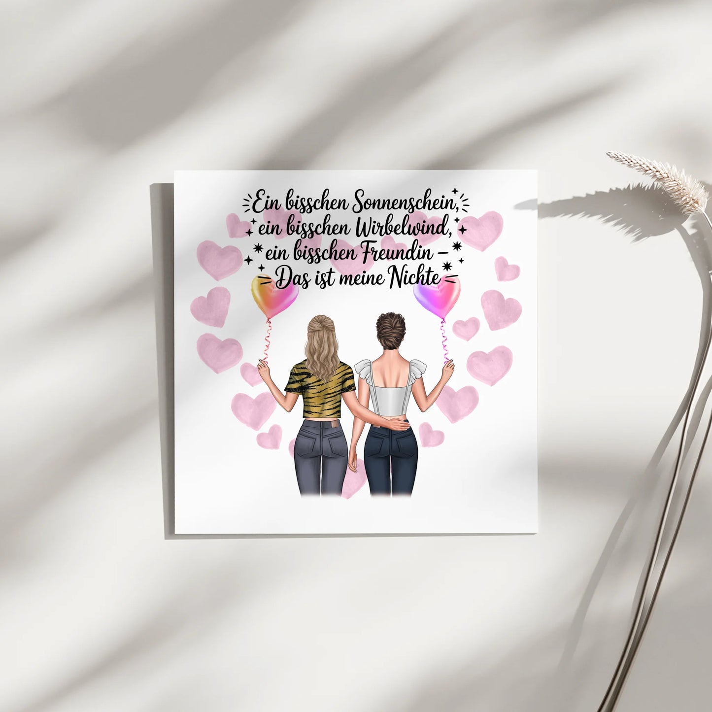 Magnetisches Fotoboard Wandbild Nichte Wirbelwind Namen & Spruch