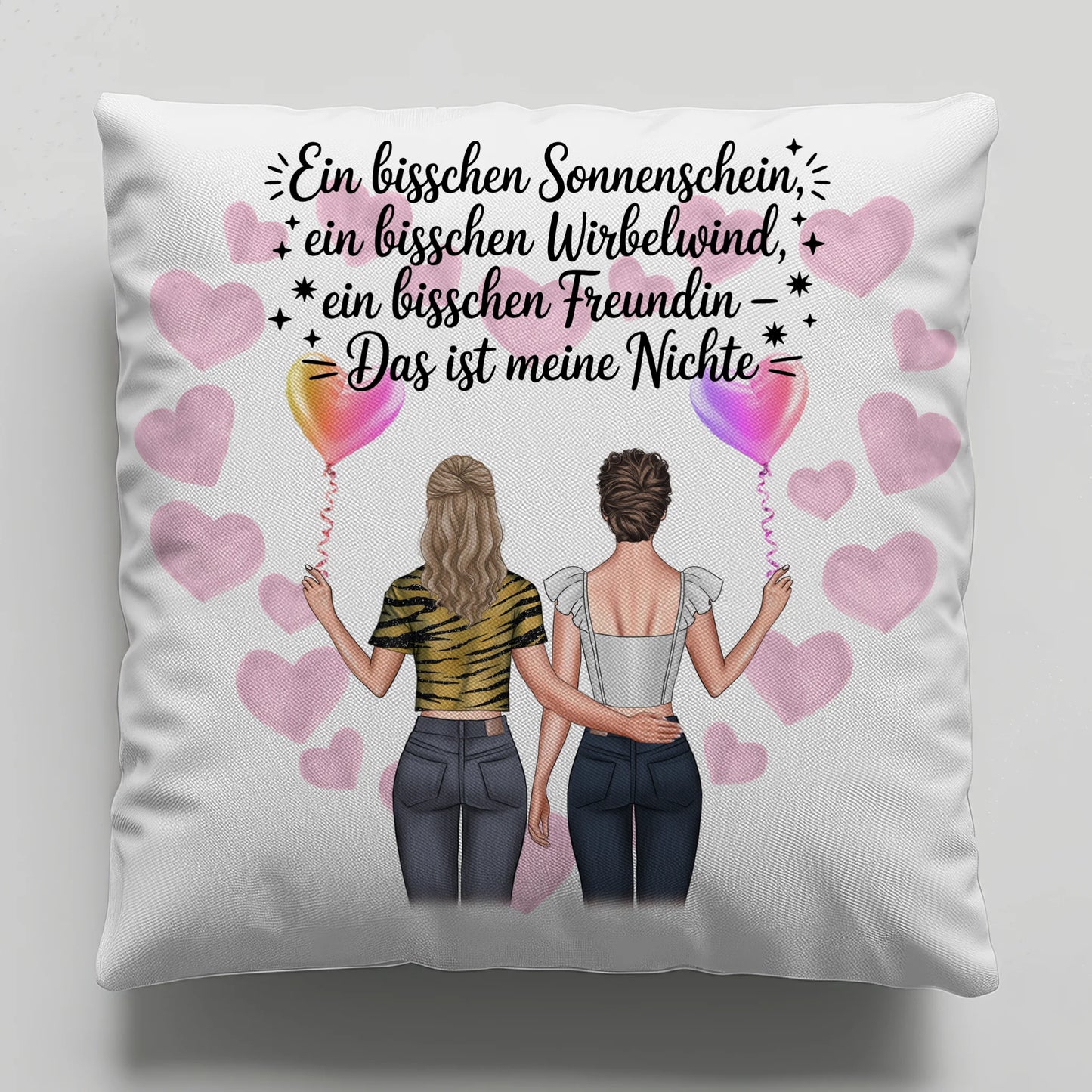 Foto Kissen Mit Namen Nichte Sonnenschein Wirbelwind mit Clipart