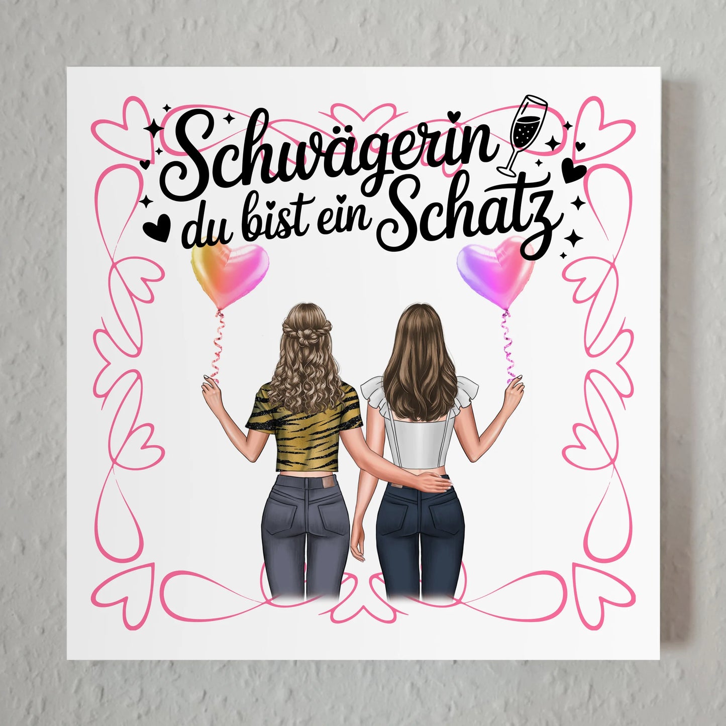 Magnet Poster Wandbild Fotocollage Schwägerin du bist ein Goldstück personalisierbar