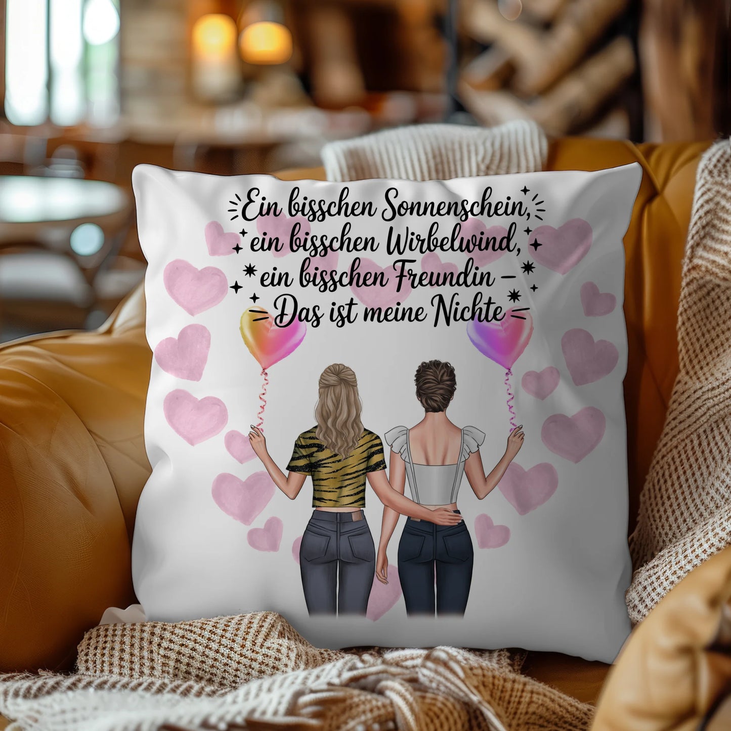 Foto Kissen Mit Namen Nichte Sonnenschein Wirbelwind mit Clipart