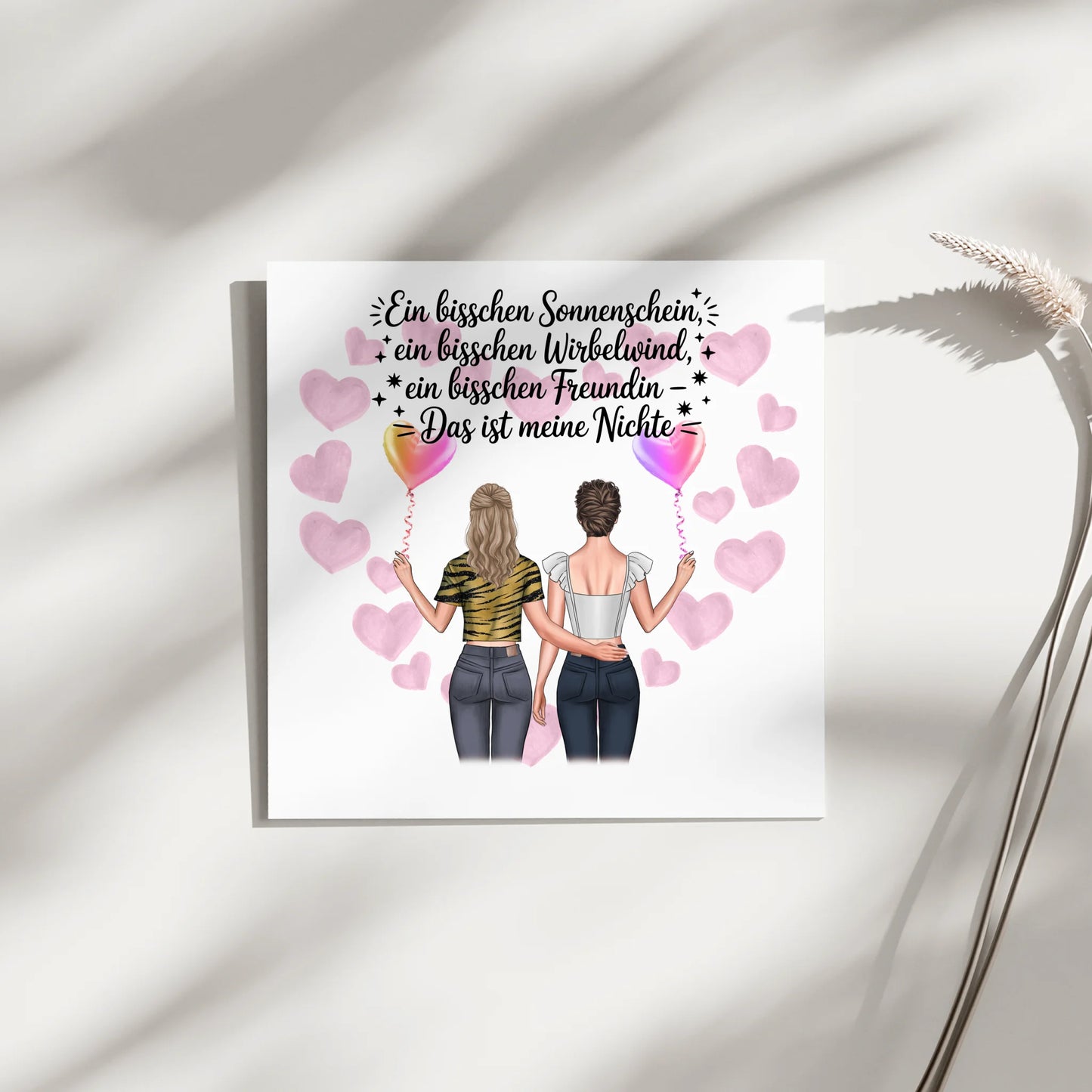 Magnetisches Fotoboard Wandbild Nichte Wirbelwind Namen & Spruch