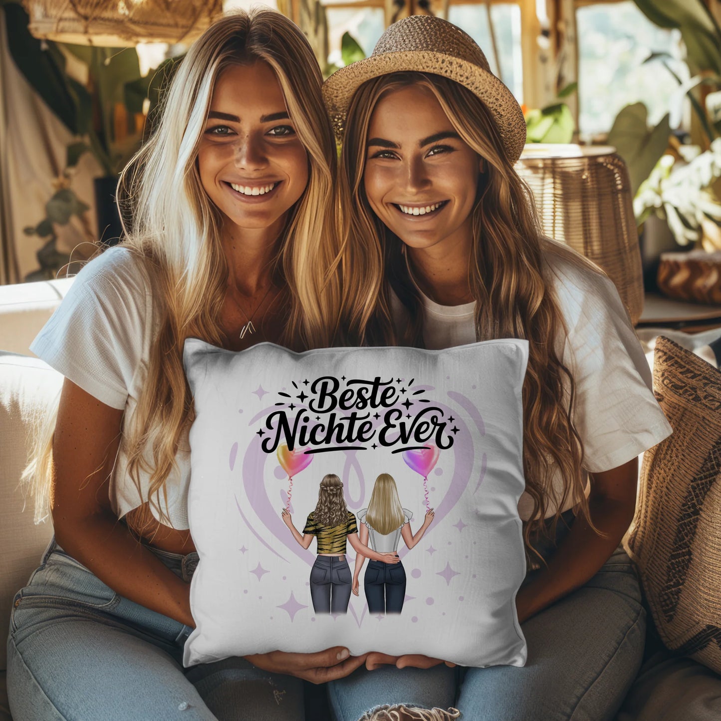 Kissen Mit Namen Nichte Beste Nichte Ever 2 Clipart Frauen Hintergrundbild & Wunschtext