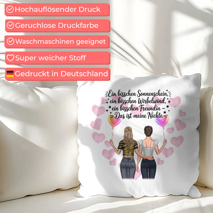 Foto Kissen Mit Namen Nichte Sonnenschein Wirbelwind mit Clipart